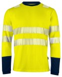 6014 T-SHIRT HV DŁUGI RĘKAW - EN ISO 20471 KLASA 3/2 - XXL (YELLOW/NAVY - 10)