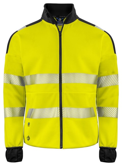 6109 BLUZA ROZPINANA Z ODBLASKAMI NA RAMIONACH - EN ISO 20471 KLASA 3/2 - XS (YELLOW/BLACK - 11)