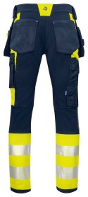 6540 SPODNIE DO PASA - EN ISO 20471 KLASA 1 - 92 (YELLOW/NAVY - 10)