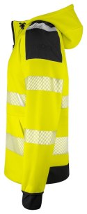 6110 BLUZA Z KAPTUREM HV - EN ISO 20471 KLASA 3/2 - 3XL (YELLOW/BLACK - 11)