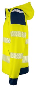 6110 BLUZA Z KAPTUREM HV - EN ISO 20471 KLASA 3/2 - 4XL (YELLOW/NAVY - 10)