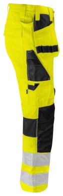 6570 SPODNIE DO PASA ZE STRETCHEM - EN ISO 20471 KLASA 2 - 104 (YELLOW/BLACK - 11)