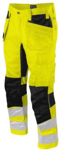 6570 SPODNIE DO PASA ZE STRETCHEM - EN ISO 20471 KLASA 2 - 104 (YELLOW/BLACK - 11)