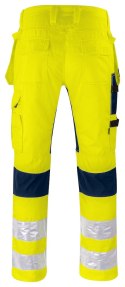 6570 SPODNIE DO PASA ZE STRETCHEM - EN ISO 20471 KLASA 2 - 104 (YELLOW/NAVY - 10)