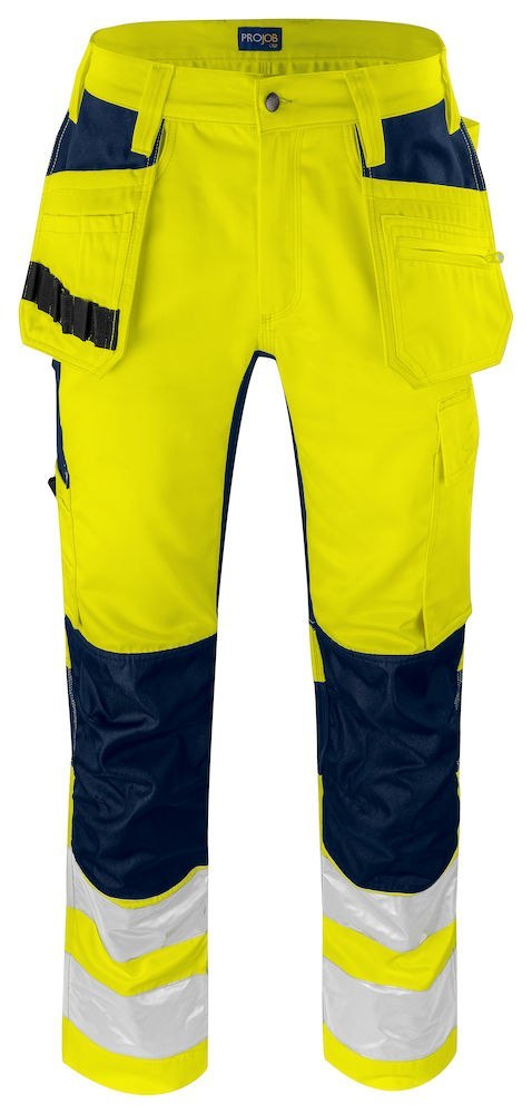 6570 SPODNIE DO PASA ZE STRETCHEM - EN ISO 20471 KLASA 2 - 112 (YELLOW/NAVY - 10)