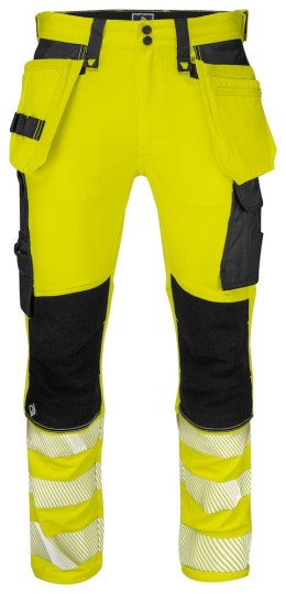 6571 SPODNIE DO PASA ZE STRETCHEM HV - EN ISO 20471 KLASA 2 - 104 (YELLOW/BLACK - 11)