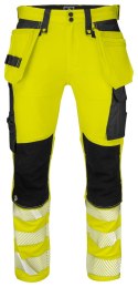 6571 SPODNIE DO PASA ZE STRETCHEM HV - EN ISO 20471 KLASA 2 - 110/120 cm (YELLOW/BLACK - 11)