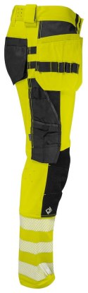 6571 SPODNIE DO PASA ZE STRETCHEM HV - EN ISO 20471 KLASA 2 - 110/120 cm (YELLOW/BLACK - 11)