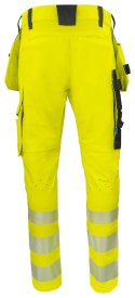 6527 SPODNIE DO PASA HV Z TECHNOLOGIĄ 37,5 - EN ISO 20471 KLASA 2 - 146 (YELLOW/BLACK - 11)