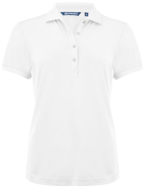 VIRTUE ECO POLO SOLID WOMAN - L (WHITE)