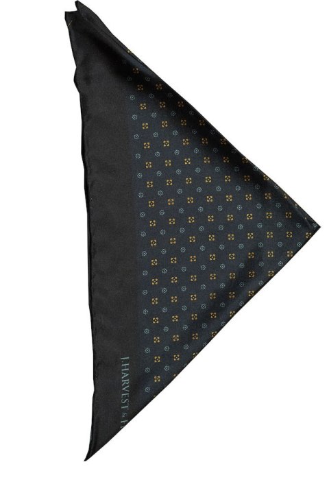 HANDKERCHIEF SILK FLORAL - ONE SIZE (NAVY)