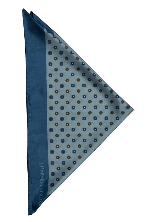 HANDKERCHIEF SILK FLORAL - ONE SIZE (SKYBLUE)