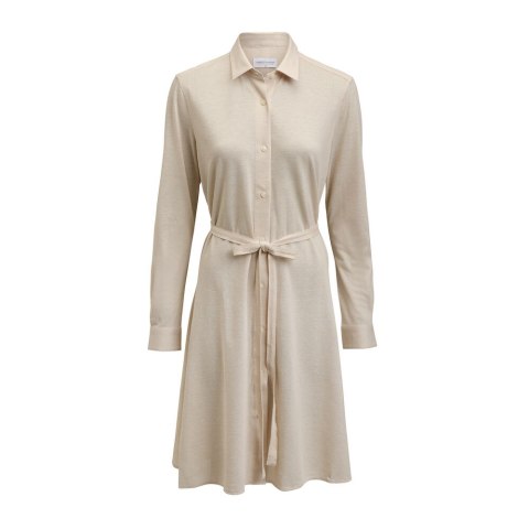 INDIGO BOW 133 SHIRT DRESS - L (SAND)