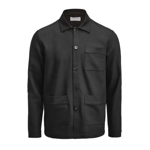 PATCH POCKET OVERSHIRT - 4XL (BLACK)