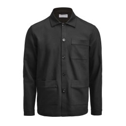 PATCH POCKET OVERSHIRT - XXL (BLACK)