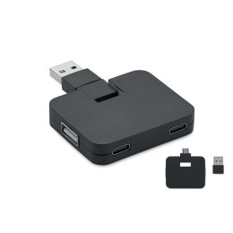4-portowy USB czarny (MO2254-03)
