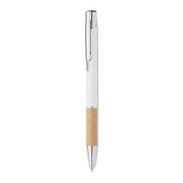 Aluminiowy długopis przycisk biały (MO2159-06)