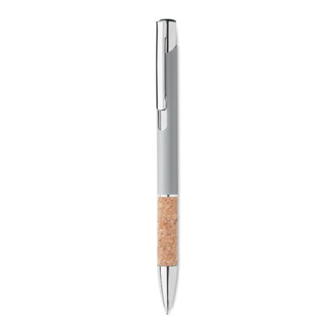 Aluminiowy długopis przycisk srebrny mat (MO2158-16)