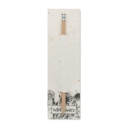 Ołówek w etui z nasionami biały (MO2257-06)