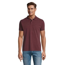 PERFECT MEN Polo 180g melanż czerwonobrunatny 3XL (S11346-HX-3XL)