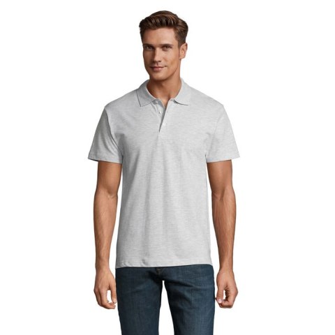 SPRING II MEN Polo 210g Popiół L (S11362-AS-L)