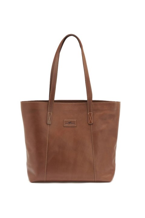LEATHER LINE TOTE BAG COGNAC ONE SIZE - ONE SIZE (COGNAC) LEATHER LINE TOTE BAG COGNAC ONE SIZE - ONE SIZE (COGNAC)