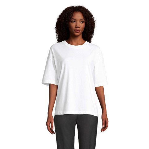 BOXY WOMEN T-SHIRT OVERSIZE Biały M (S03807-WH-M)