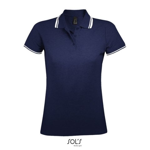 PASADENA damskie polo 200g francuski granatowy / biały M (S00578-FW-M)