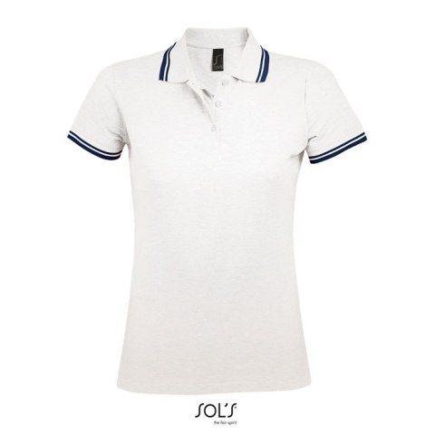 PASADENA damskie polo 200g white / navy XXL (S00578-NW-XXL)