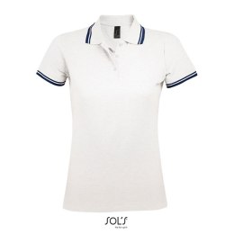 PASADENA damskie polo 200g white / navy M (S00578-NW-M)