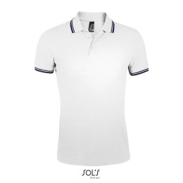 PASADENA męskie polo 200g white / navy 3XL (S00577-NW-3XL)