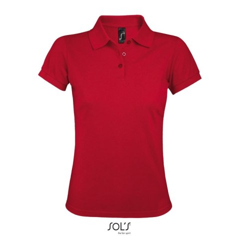 PRIME Damskie POLO 200g Czerwony S (S00573-RD-S)