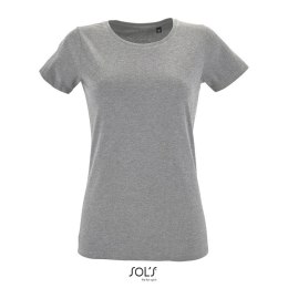 REGENT F Damski T-Shirt szary melanż S (S02758-GM-S)