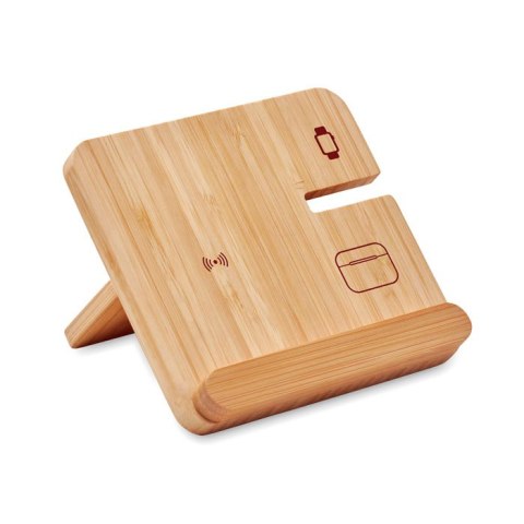 Bezprzewodowa ładowarka 3w1 15W drewna (MO2458-40) Bezprzewodowa ładowarka 3w1 15W drewna (MO2458-40)