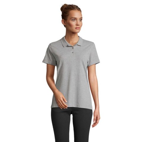 PULSE WOMEN POLO grey melange XL (S04501-GY-XL) PULSE WOMEN POLO grey melange XL (S04501-GY-XL)