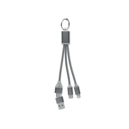 Kabel ładujący 4 w 1 typu C tytanowy (MO2141-18)