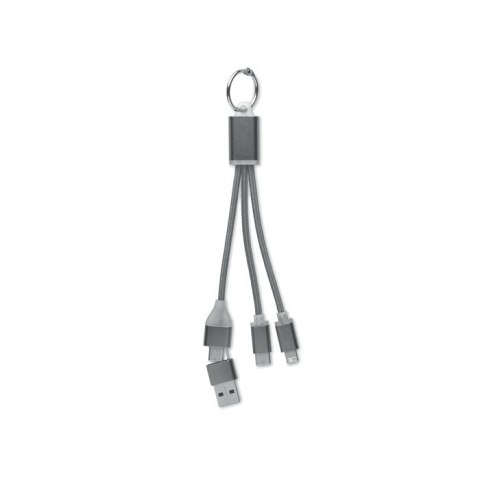 Kabel ładujący 4 w 1 typu C tytanowy (MO2141-18)