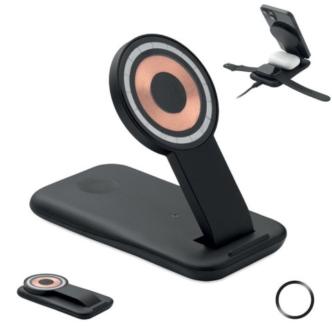 Bezprzew. ładowarka 3 w 1, 15W czarny (MO2749-03)