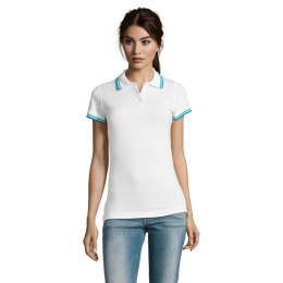 PASADENA DAMSKA POLO Biały/Aqua L (S00578-QU-L)
