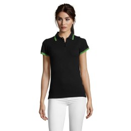 PASADENA DAMSKA POLO Czarny/Limonka M (S00578-BN-M)
