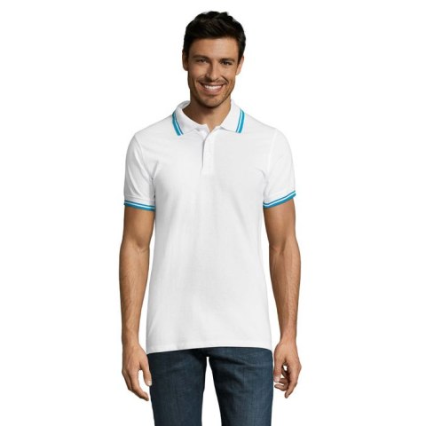 PASADENA MĘSKA POLO Biały/Aqua L (S00577-QU-L)