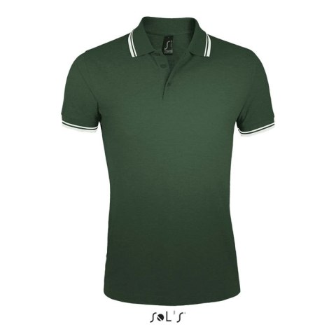 PASADENA MĘSKA POLO Zielony leśny/Biały XL (S00577-FE-XL)