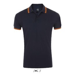 PASADENA Męskie polo 200g french navy / neon orange 3XL (S00577-FO-3XL)