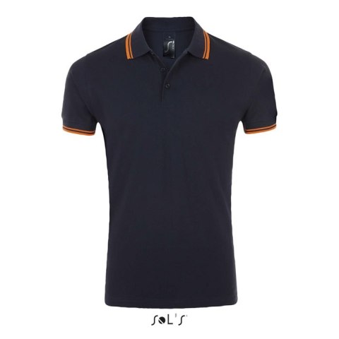 PASADENA Męskie polo 200g french navy / neon orange XXL (S00577-FO-XXL)
