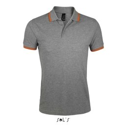 PASADENA Męskie polo 200g grey melange / orange 3XL (S00577-MO-3XL)