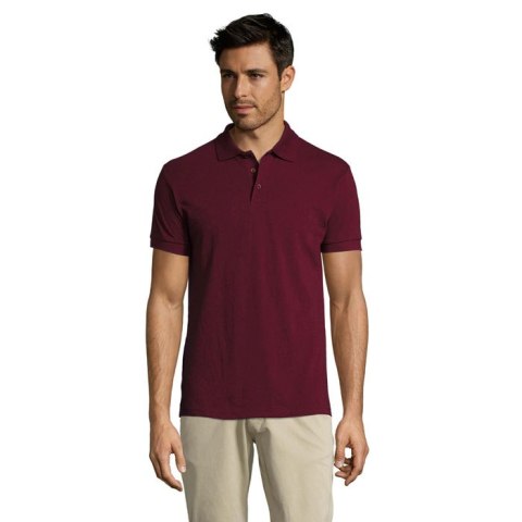 PRIME Męskie polo 200g Burgundy L (S00571-BG-L)