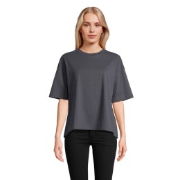 BOXY WOMEN T-SHIRT OVERSIZE mysi szary XL (S03807-MU-XL)