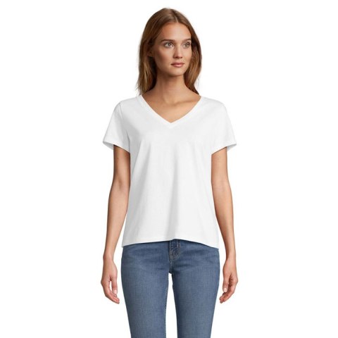 REGENT V T-SHIRT WOMEN Biały L (S04766-WH-L)