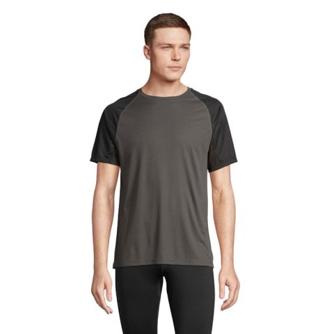 VORTEX RAGLAN T-SHIRT Black/Charcoal Grey L (S04787-BI-L)