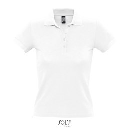 PEOPLE Damskie POLO 210g Biały M (S11310-WH-M)